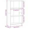 vidaXL Knihovna betonová šedá 60x24x109 cm materiál na bázi Náhled obrázku produktu 8