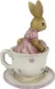 Clayre & Eef Figur Kaninchen 8x8x11 cm Braun Beige Produktbild-Vorschau 4