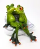 Lustige Frösche Figur Frosch Froschpaar auf Couch  Poly 13 Produktbild-Vorschau 5