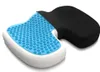 A close-up, studio shot of a gel seat cushion with a memory foam base. Produktbild-Vorschau