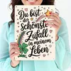 Du bist der schönste Zufall in meinem Leben Metallschild Produktbild-Vorschau 3