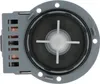A close-up, top-down view of a washing machine drain pump. Produktbild-Vorschau