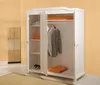 Calosso - Kleiderschrank 3-türig, 150x56 cm Weiß, Garderobe Produktbild-Vorschau 4