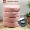 HOMCOM Pouf, poggiapiedi, pouf rotondo imbottito, Anteprima dell’immagine prodotto 5