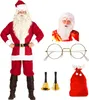 Weihnachtsmann Komplett Set / Kostüm Brille Glocke Sack Produktbild-Vorschau 1