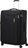 A black Samsonite suitcase with a retractable handle and wheels. Produktbild-Vorschau