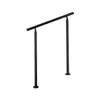 A black metal handrail for stairs, shown against a white background. Produktbild-Vorschau