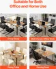 A collage of four images showing a table in different settings: group study, multi-person office work, dining, and gaming. Voir les images du produit