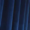 A close-up view of dark blue velvet curtains. Anteprima dell’immagine prodotto