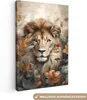 Wanddeko 20x30 cm - Tiere - Löwe - WildPflanzen - Natur - Produktbild-Vorschau 1