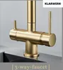 KLARWERK® Felix | ausziehbare 3-Wege Armatur Edelstahl Gold Produktbild-Vorschau 3