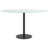 vidaXL Tischplatte Weiß Ø70x0,8 cm Hartglas in Marmoroptik Produktbild-Vorschau 2