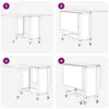 vidaXL Table à manger pliante avec roulettes 130 x 80 x Voir les images du produit 9