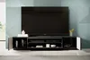 TV stolík 200 cm s otvorenou policou čierna tiché Náhľad obrázku produktu 6