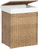 Songmics Wäschekorb Rattan 90L faltbar Natural Produktbild-Vorschau 1