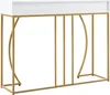 A white and gold console table against a white background. Anteprima dell’immagine prodotto