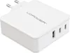 LC-Power Charger GaN 2x USB-C/USB-A 100W LC-GAN-100 Weiß Produktbild-Vorschau 1