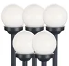 5er Set LED Solarkugel weiß, Erdspieß, DxH 10x38 cm Produktbild-Vorschau 2