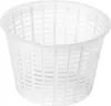 A white plastic cheese mold is shown against a white background. Produktbild-Vorschau