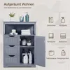 Drewniana szafka łazienkowa Yaheetech z 3 szufladami i Podgląd zdjęcia produktu 4