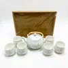 Japonská čajová súprava Dujust, biela porcelánová čajová Náhľad obrázku produktu 1