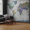 Vlies Fototapete - Geography study - world map with signed Produktbild-Vorschau 1