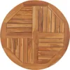 The Living Store Tischplatte Massivholz Teak Rund 2,5 cm 80 Produktbild-Vorschau 1