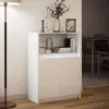 vidaXL Sideboard mit LED Weiß 72x34x100 cm Holzwerkstoff Produktbild-Vorschau 5
