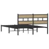 vidaXL Metallbett ohne Matratze Sonoma-Eiche 160x200 cm Produktbild-Vorschau 6