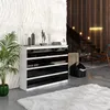 Commode blanc mat / noir brillant à 8 tiroirs – Buffet Voir les images du produit 4