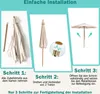 GOPLUS Sonnenschirm 300 cm, Balkonschirm beige, Produktbild-Vorschau 6