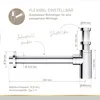 Lenz JURI Design-Siphon Chrom 1 1/4" mit Geruchsstopp, Produktbild-Vorschau 4