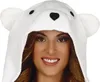 Close-up of a person wearing a polar bear costume hood. Anteprima dell’immagine prodotto