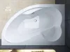 A top-down view of a white corner bathtub. Produktbild-Vorschau