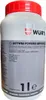 A white plastic container with a red lid, featuring product information and branding. Produktbild-Vorschau