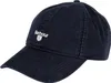 A navy blue Barbour baseball cap is shown against a white background. Produktbild-Vorschau