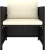 vidaXL Canapé de jardin avec coussins noir Poly rotin Voir les images du produit 1