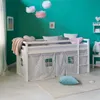 Homestyle4u Kinder Hochbett 90x200 weiss mit Sternen Produktbild-Vorschau 2
