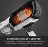 A cutaway view of a vacuum cleaner motor, with text describing its features. Voir les images du produit