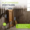 Juskys® Beistelltisch Zadar klappbar wetterfest geölt Produktbild-Vorschau 4