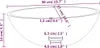 A diagram showing the dimensions of a glass sink. Produktbild-Vorschau