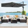 SONGMICS Slunečník 290 x 290 cm UPF 50+ se stojanem otočným Náhled obrázku produktu 2