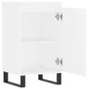 A white cabinet with an open door and black legs. Náhled obrázku produktu