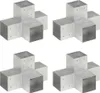 Connettori Pali a Forma di X 4 pz in Metallo Zincato Anteprima dell’immagine prodotto 7