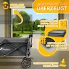 TRESKO® Bollerwagen Pliable avec toit anthracite, Voir les images du produit 7