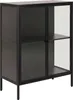Vitrine Nebas 80cm, 2 Türen und 1 Fachboden - schwarz Produktbild-Vorschau 1