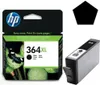 A product shot of an HP ink cartridge and its packaging, along with a small graphic of a black pentagon. Náhled obrázku produktu