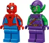 Two Lego minifigures, Spider-Man and Green Goblin, are shown side-by-side against a white background. Produktbild-Vorschau