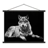 MuchoWow® Textilposter Wildlife - Wolf - Schwarz - Weiß Produktbild-Vorschau 1