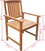vidaXL Sedie da giardino 2 pz. Legno massiccio acacia Anteprima dell’immagine prodotto 7